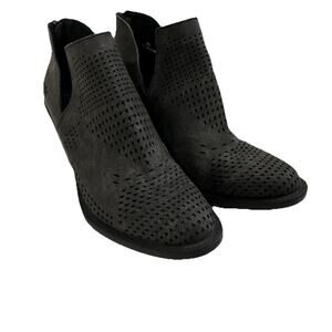 Blowfish Lassoh Malibu Ankle Boots Womens 8.5 Dark Gray Vegan Western Boho Moto